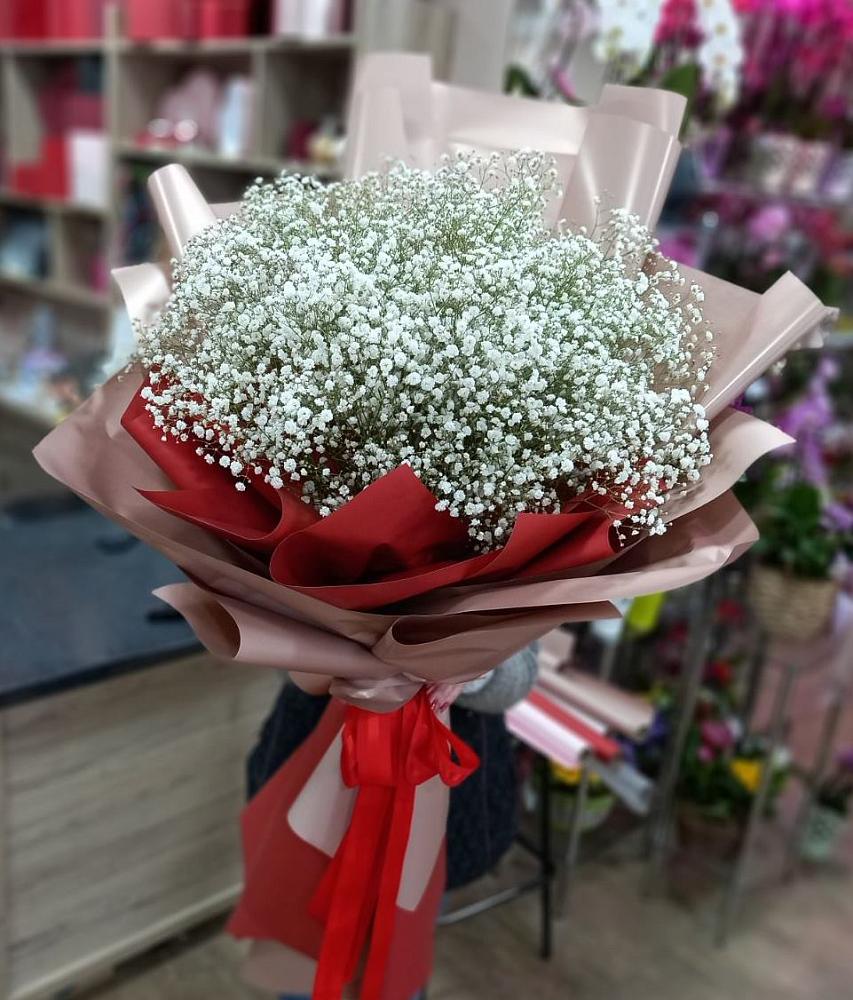 Букет Белые хлопья в Каменоломни Букет цветов из: Гипсофила в Каменоломни