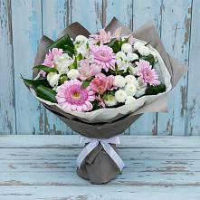 Букет цветов из:  Герберы, Альстромерии и Хризантемы в Каменоломни