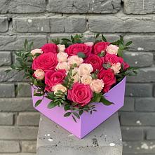 Цветочная композиция из Розы в коробке в Каменоломни