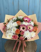 Букет цветов из:  Розы, Герберы и Хризантемы #REPLACE_PRED# Каменоломни