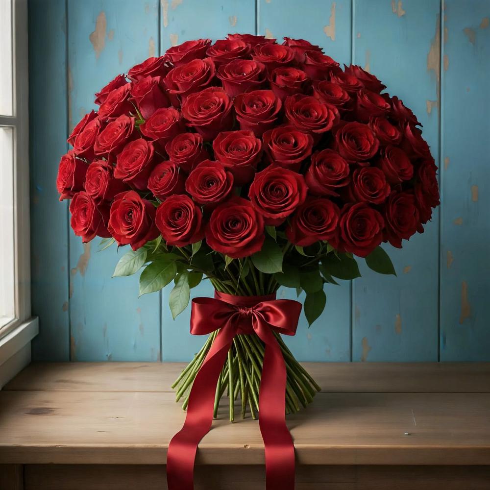 Букет Красные розы Блэк Меджик в Каменоломни