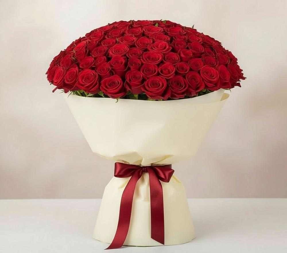 Букет 101 Красная роза Милано в Каменоломни