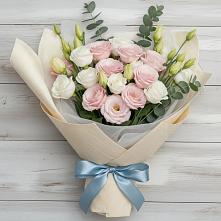 Букет цветов из:  Лизиантусы в Каменоломни