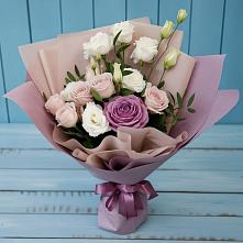 Букет цветов из:  Розы и Лизиантусы #REPLACE_PRED# Каменоломни