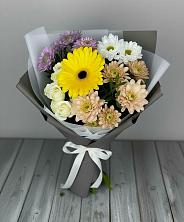 Букет цветов из:  Розы, Герберы и Хризантемы в Каменоломни