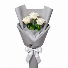 Букет 3 белые розы #REPLACE_PRED# Каменоломни