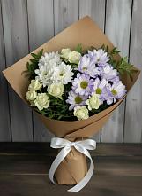 Букет цветов из:  Хризантемы и Розы в Каменоломни