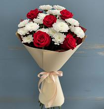 Букет цветов из:  Розы и Хризантемы в Каменоломни