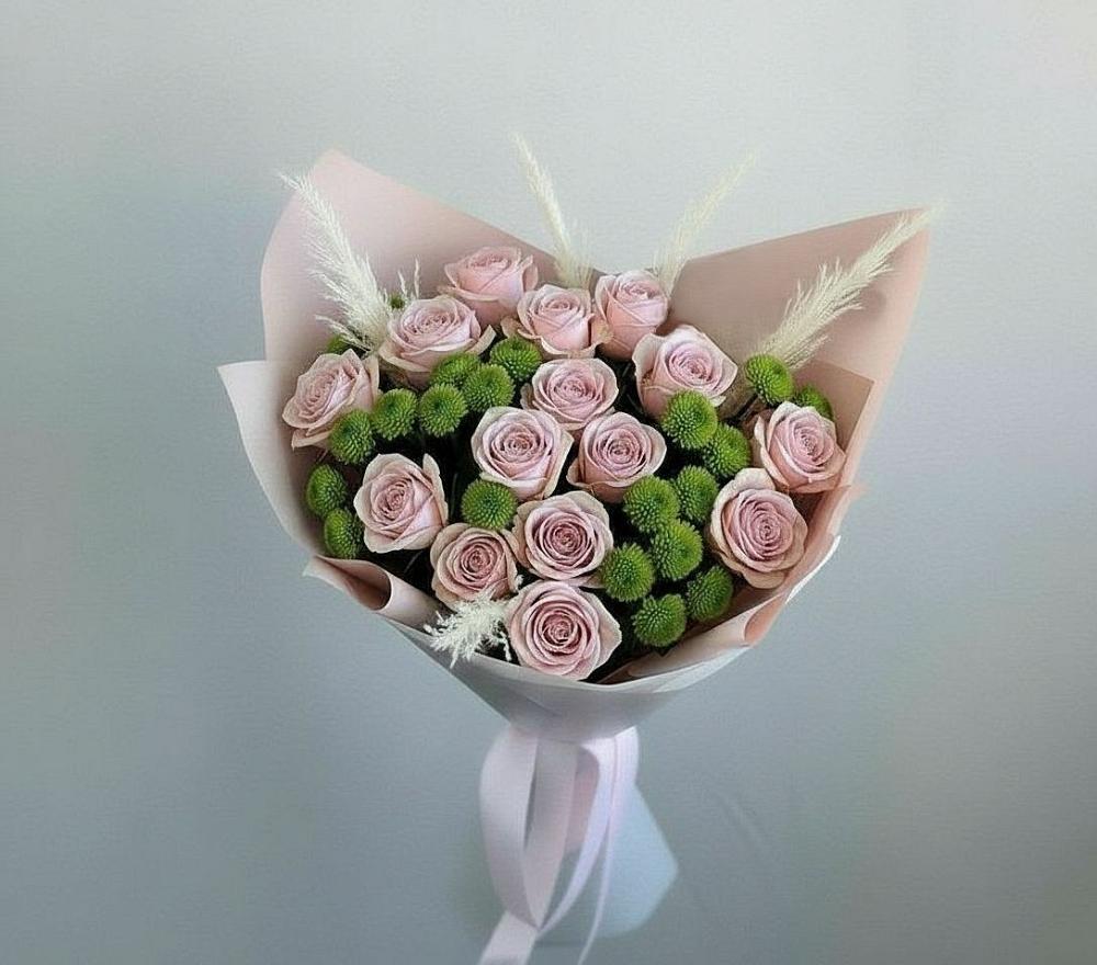 Букет цветов из: Розы и Хризантемы в Каменоломни