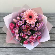 Букет цветов из:  Розы, Герберы и Хризантемы #REPLACE_PRED# Каменоломни