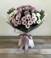 Букет цветов из:  Хризантемы и Розы в Каменоломни
