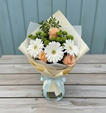 Букет цветов из:  Герберы, Розы и Хризантемы #REPLACE_PRED# Каменоломни