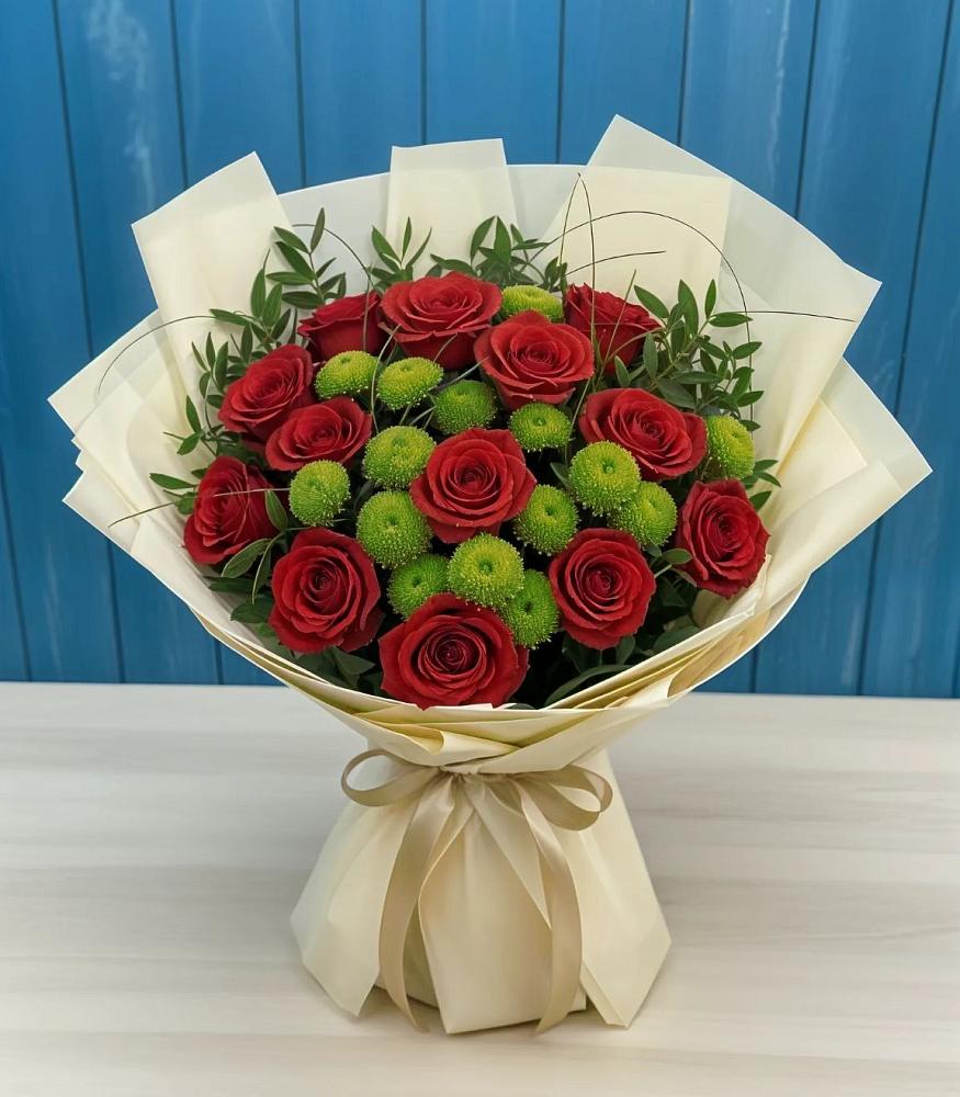 Букет цветов из: Розы и Хризантемы в Каменоломни